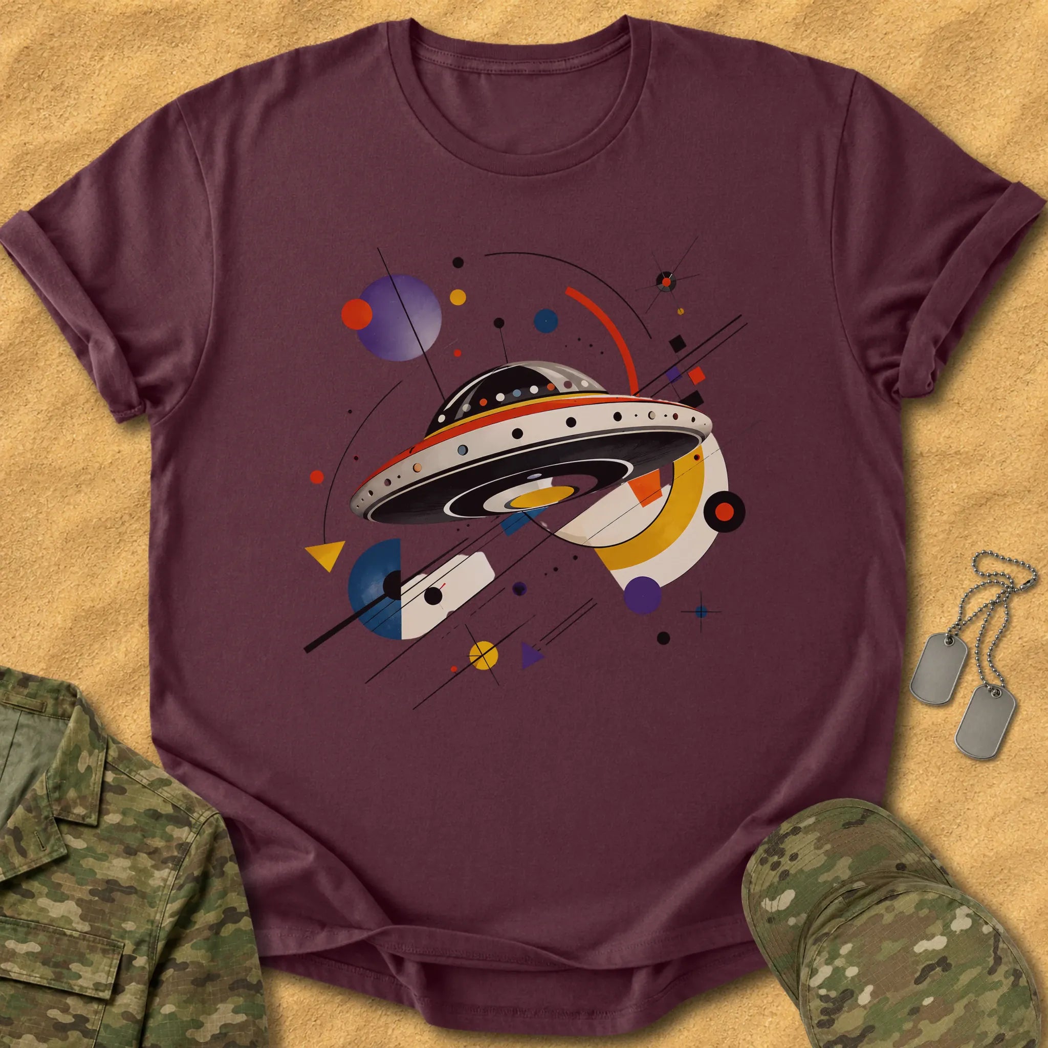 T-Shirt Abstract Saucer T-Shirt