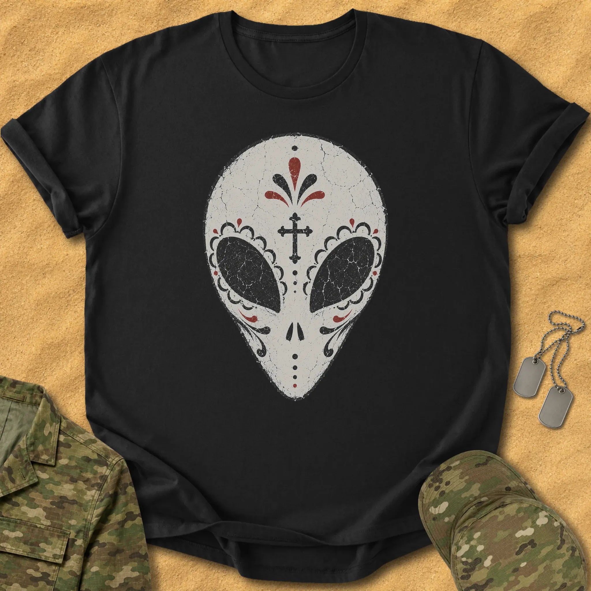 T-Shirt Alien Skull Mask T-Shirt