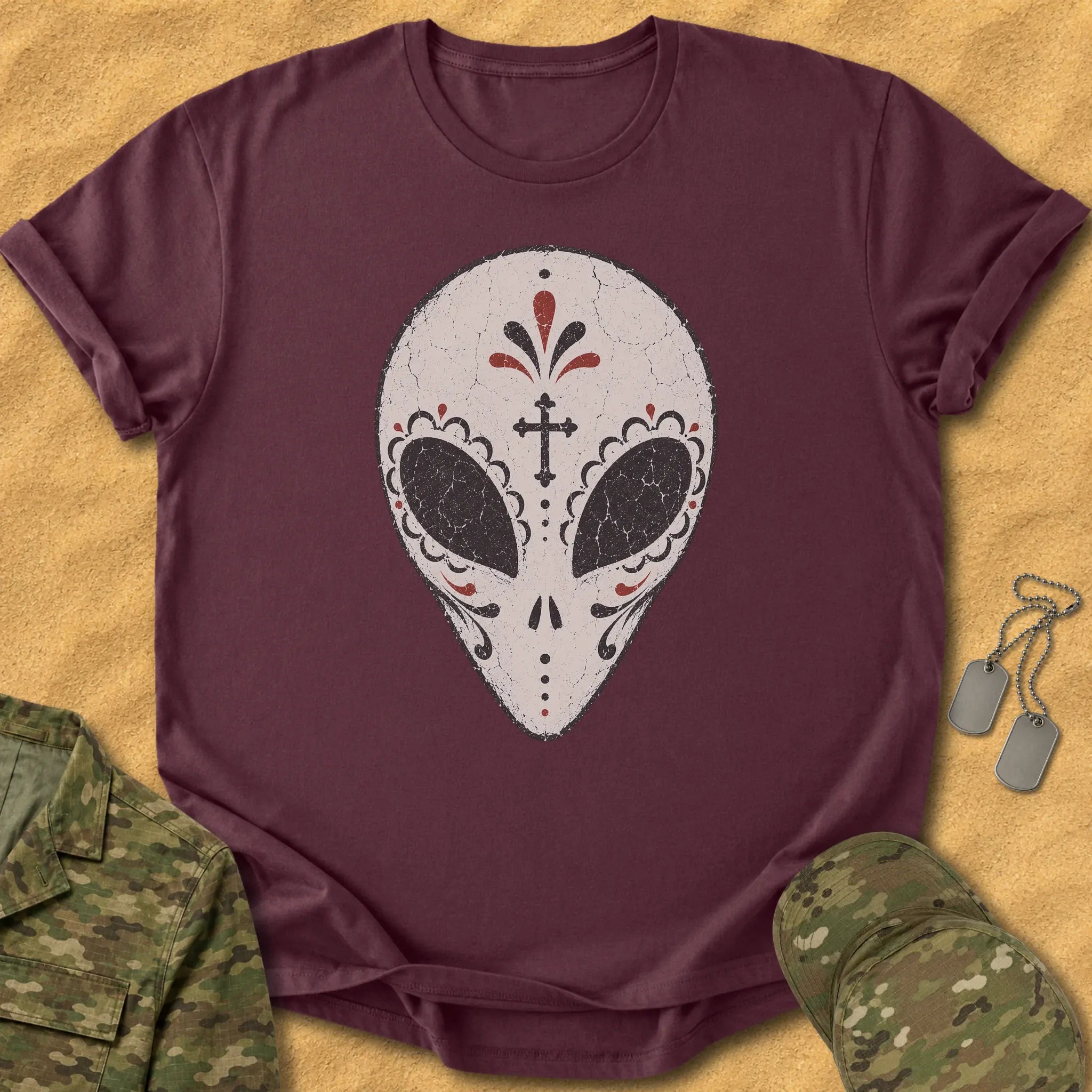 T-Shirt Alien Skull Mask T-Shirt