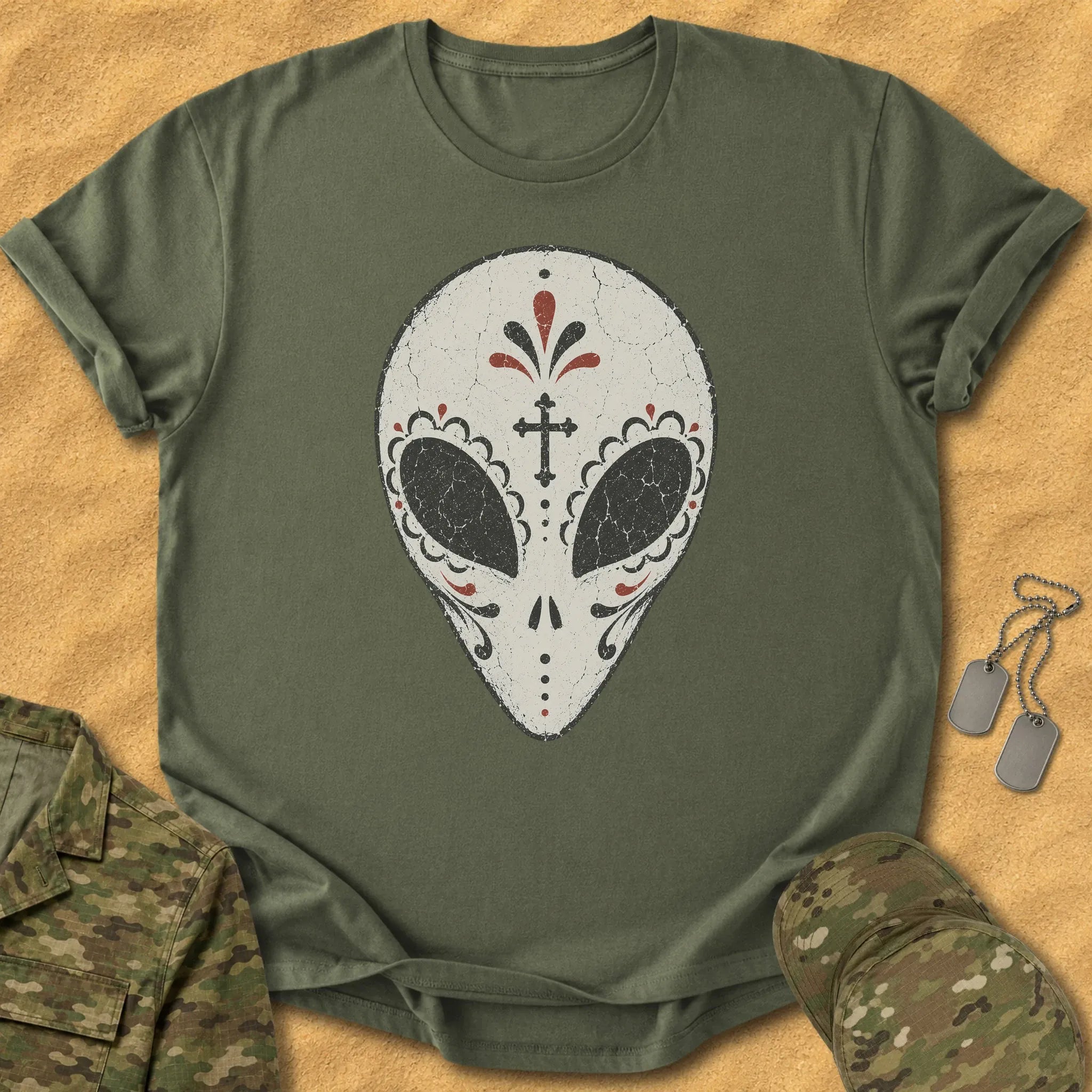T-Shirt Alien Skull Mask T-Shirt