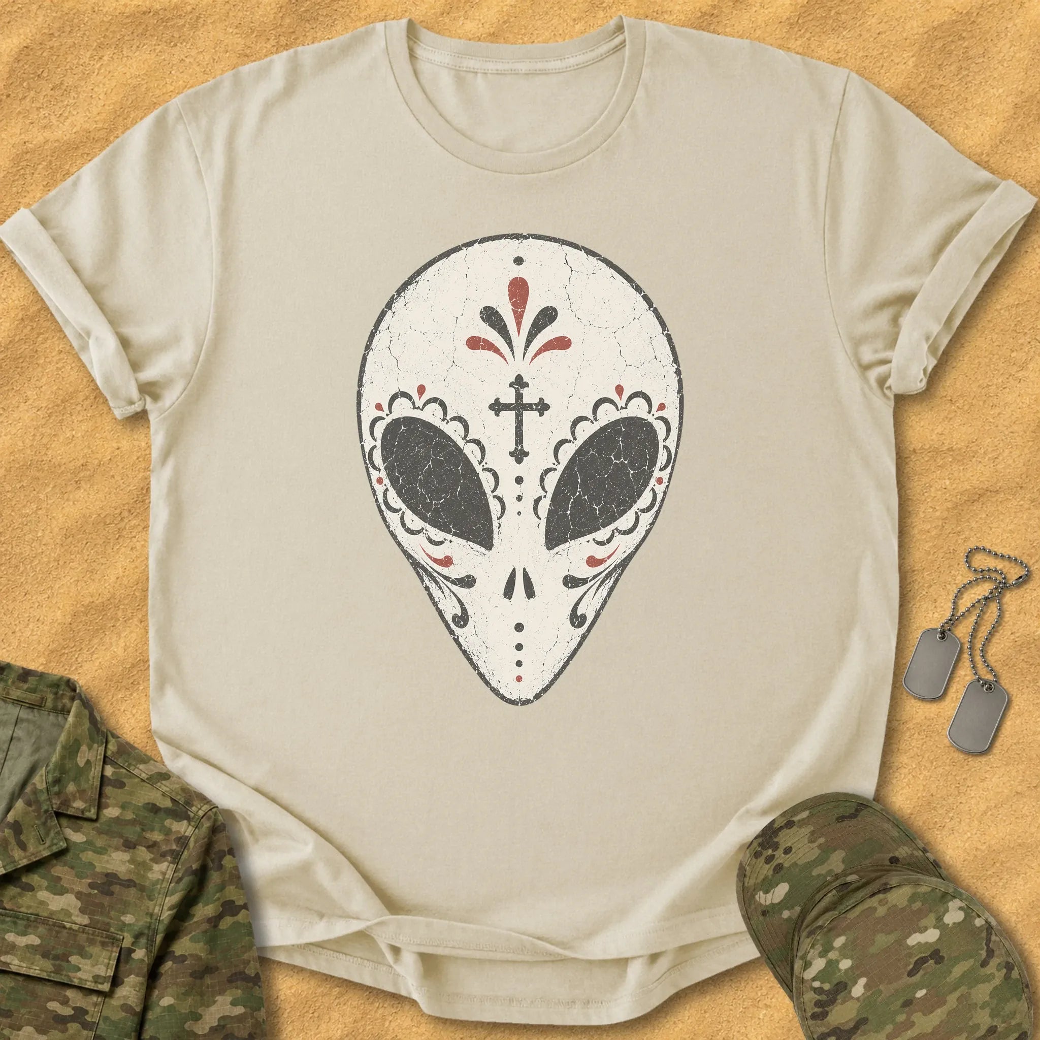 T-Shirt Alien Skull Mask T-Shirt