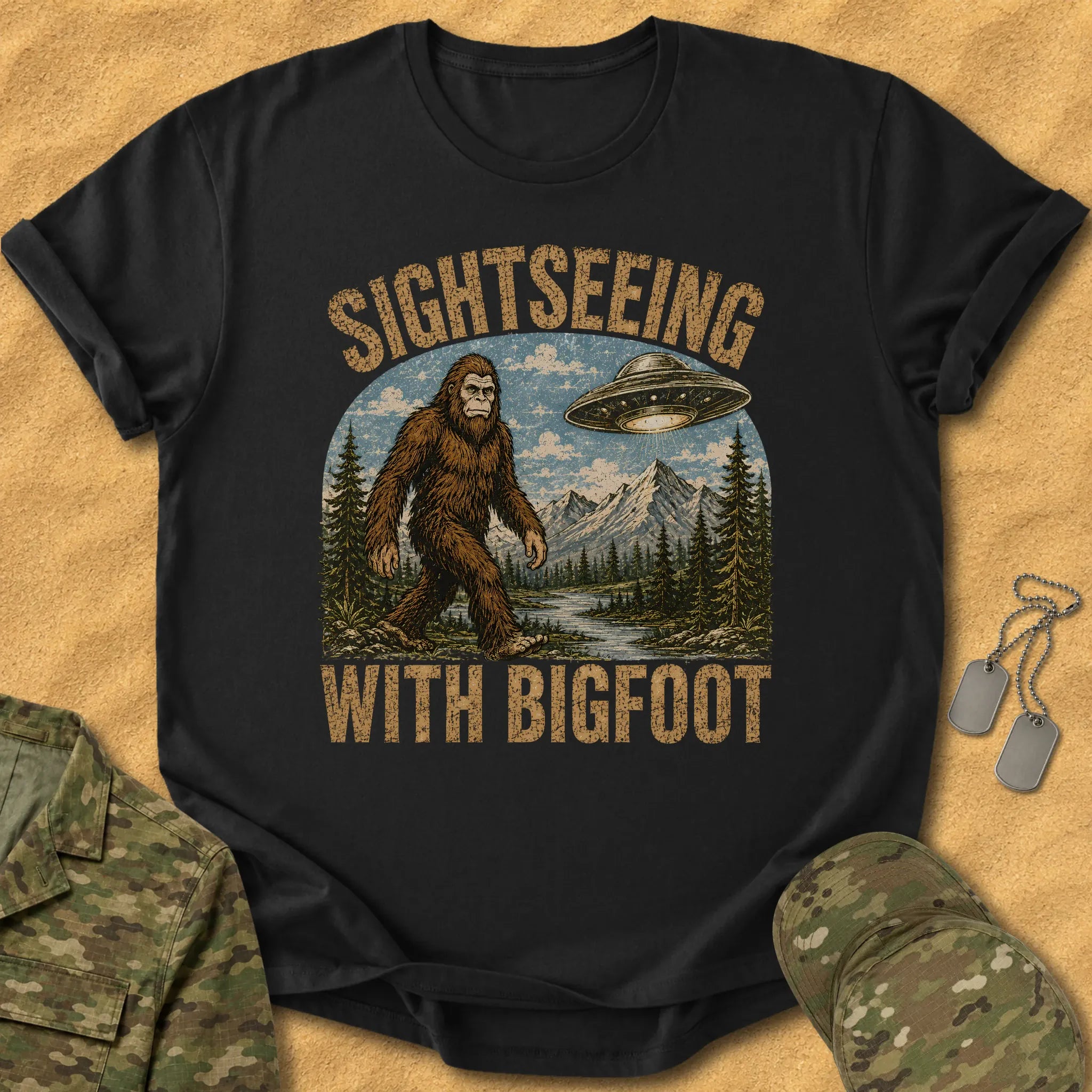 T-Shirt Sightseeing with Bigfoot T-Shirt