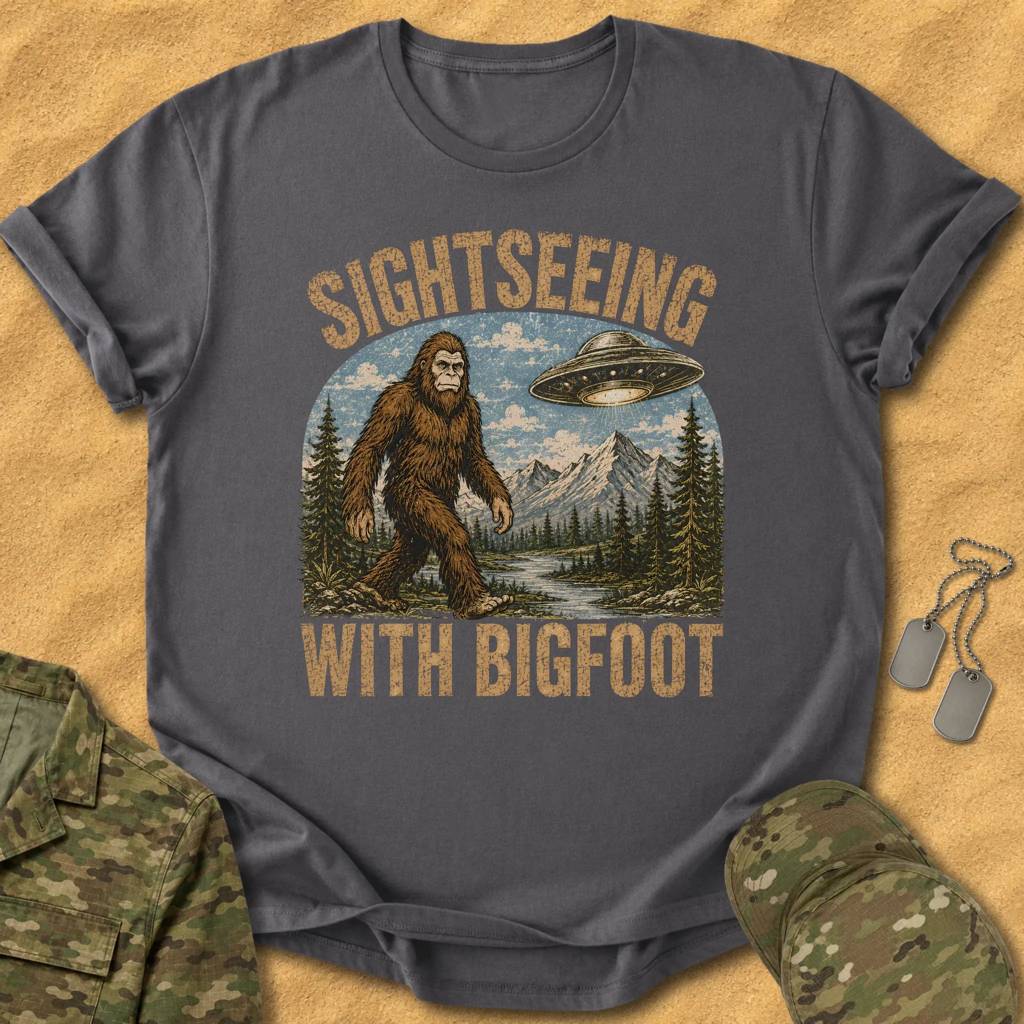 T-Shirt Sightseeing with Bigfoot T-Shirt