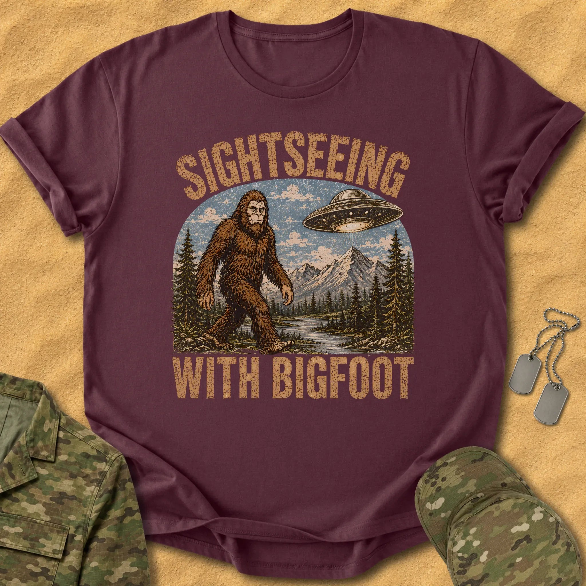 T-Shirt Sightseeing with Bigfoot T-Shirt