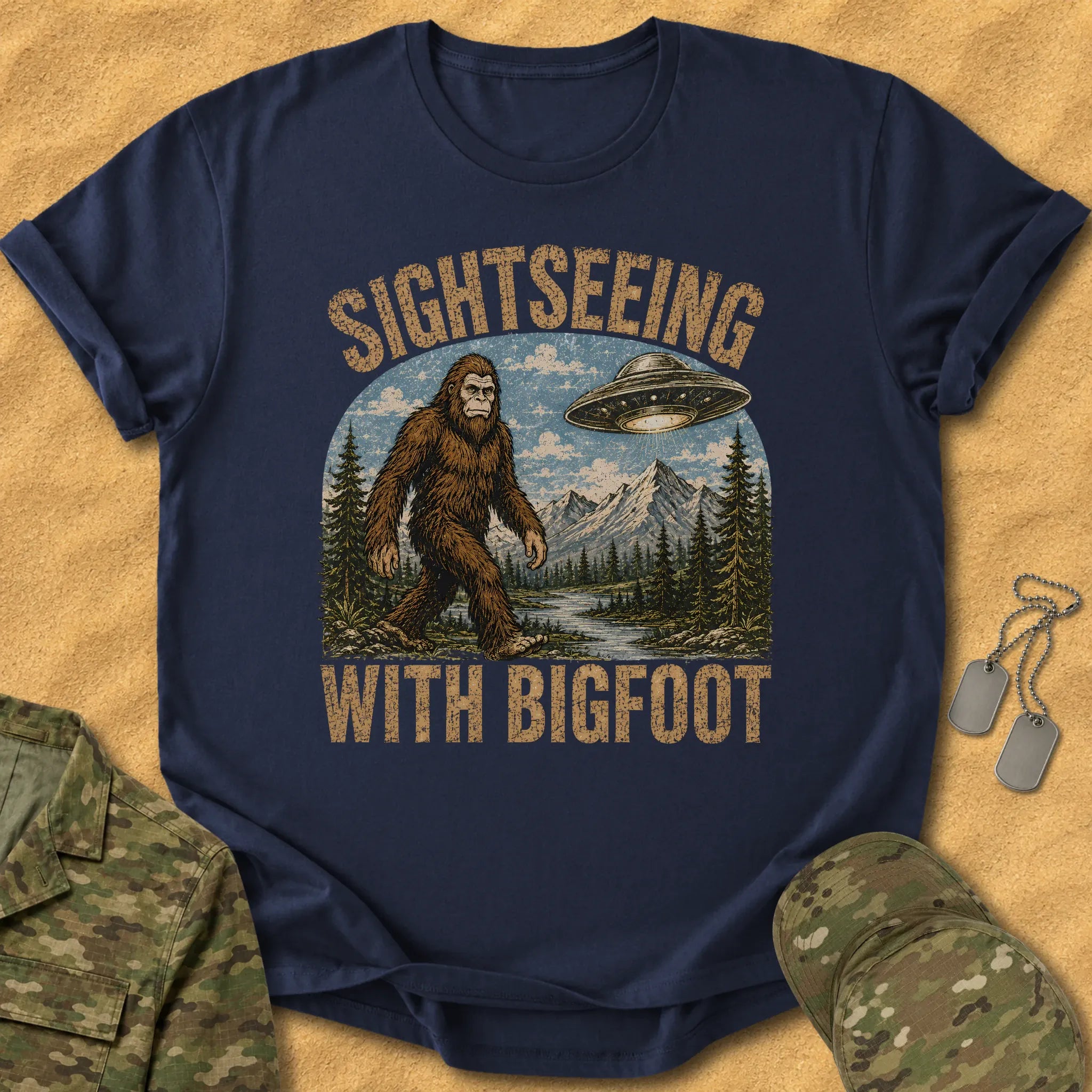 T-Shirt Sightseeing with Bigfoot T-Shirt