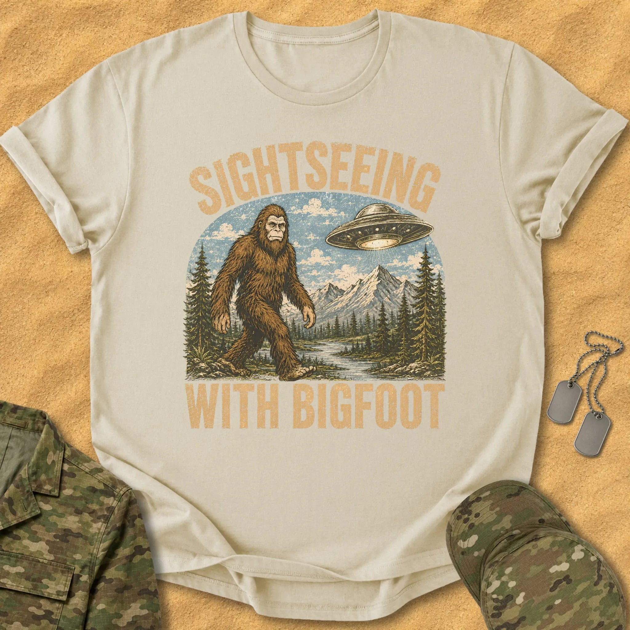 T-Shirt Sightseeing with Bigfoot T-Shirt