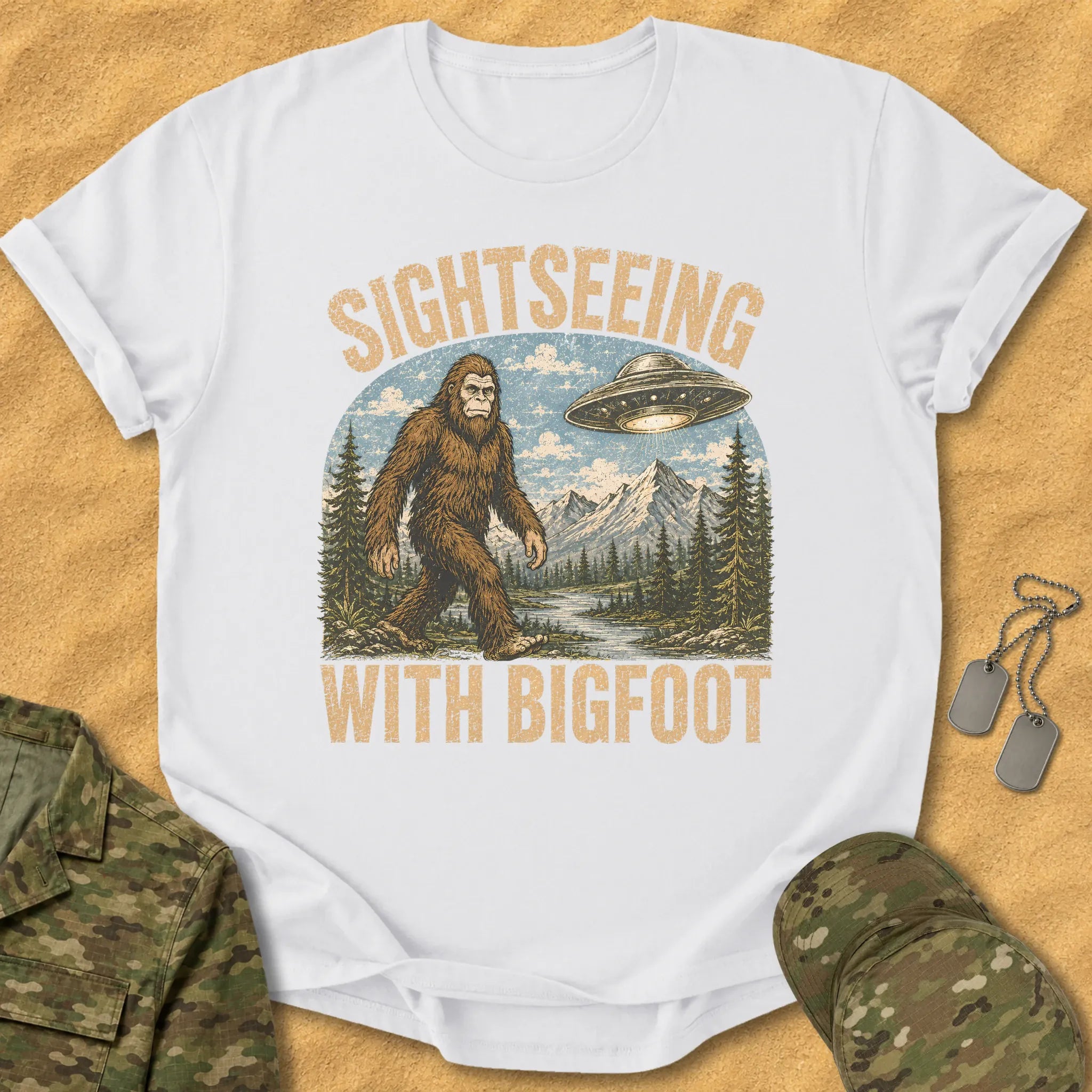 T-Shirt Sightseeing with Bigfoot T-Shirt