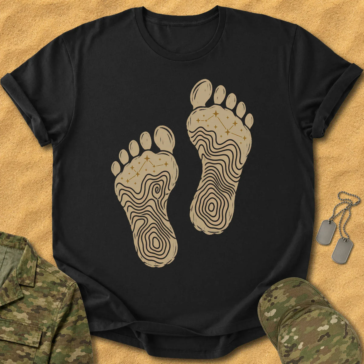 T-Shirt Tracks beyond Map T-Shirt