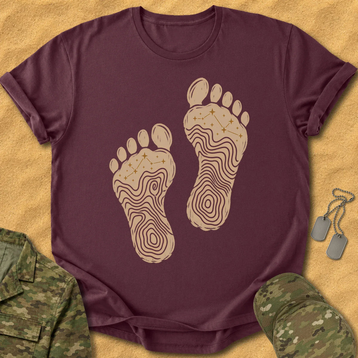 T-Shirt Tracks beyond Map T-Shirt