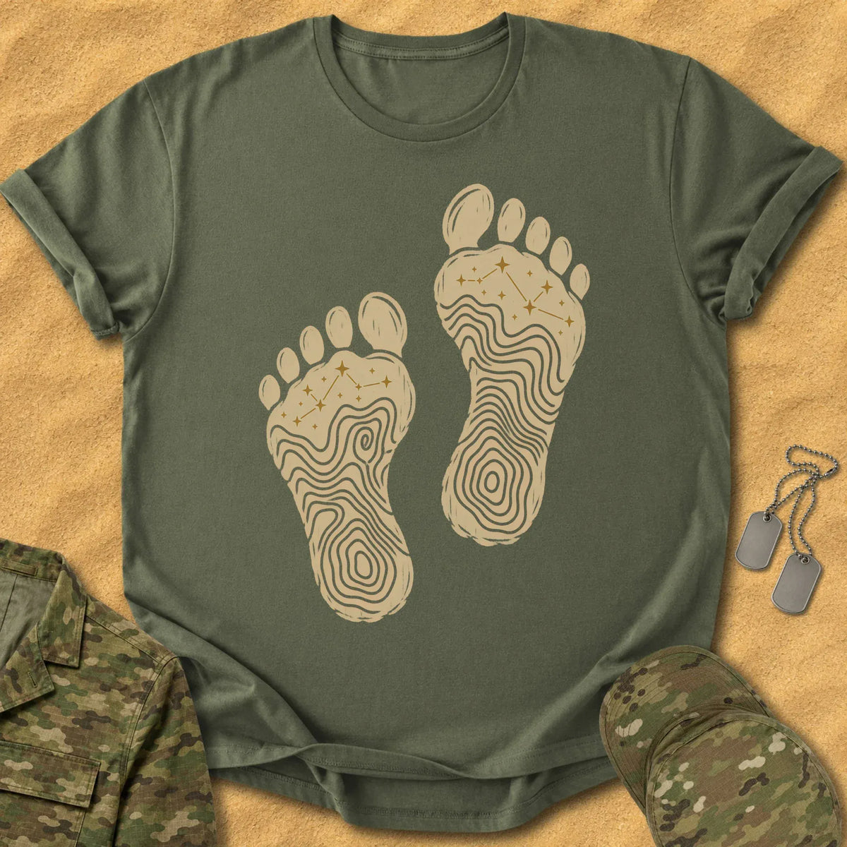 T-Shirt Tracks beyond Map T-Shirt
