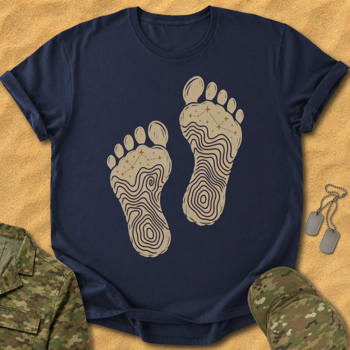 T-Shirt Tracks beyond Map T-Shirt