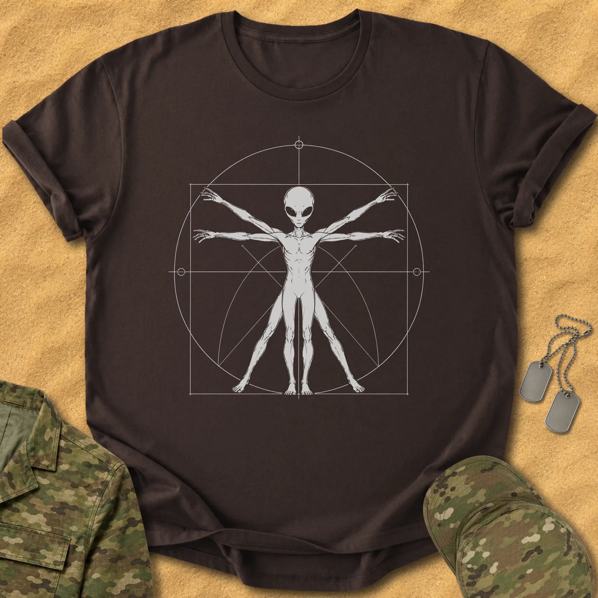 T-Shirt Vitruvian Alien Proportions T-Shirt