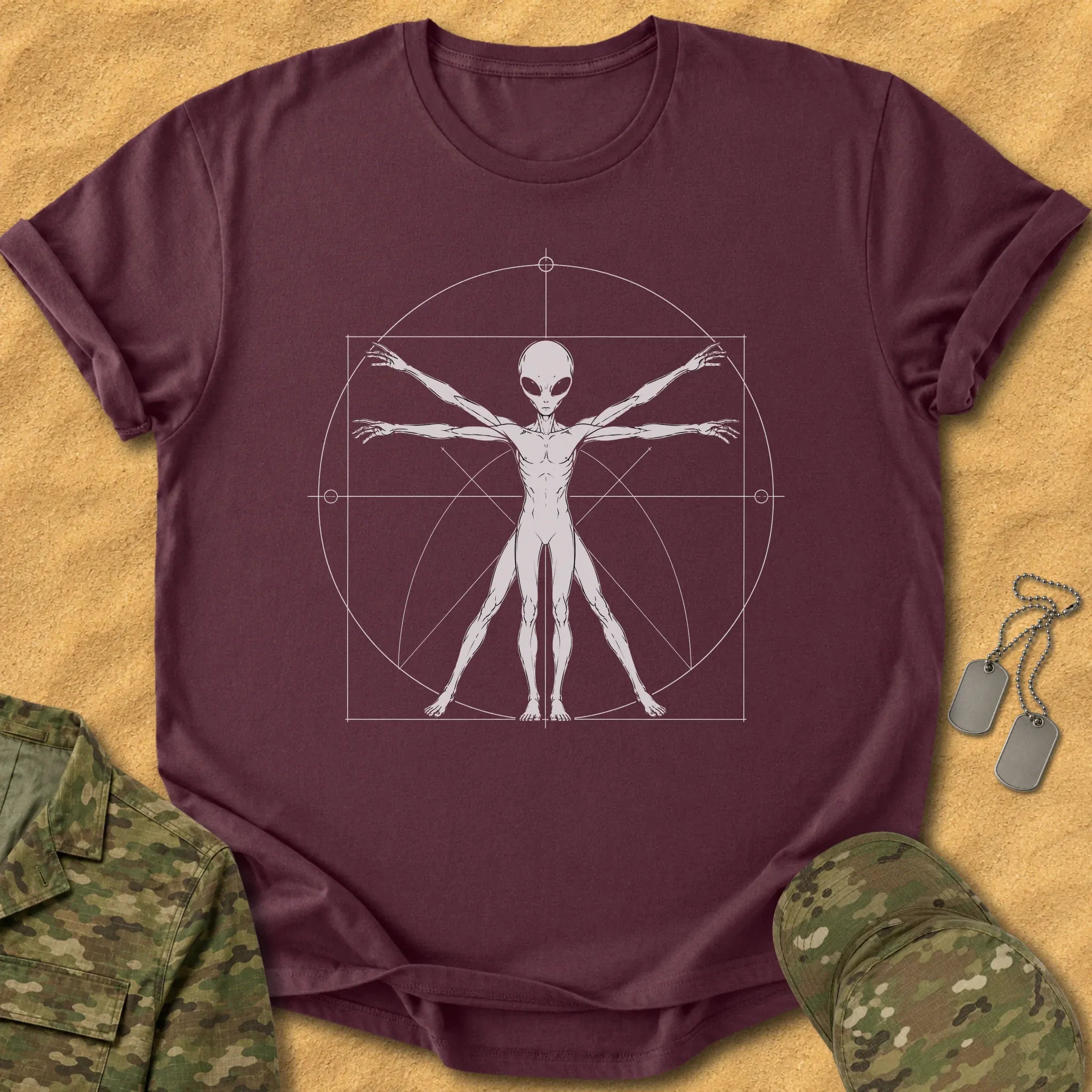 T-Shirt Vitruvian Alien Proportions T-Shirt