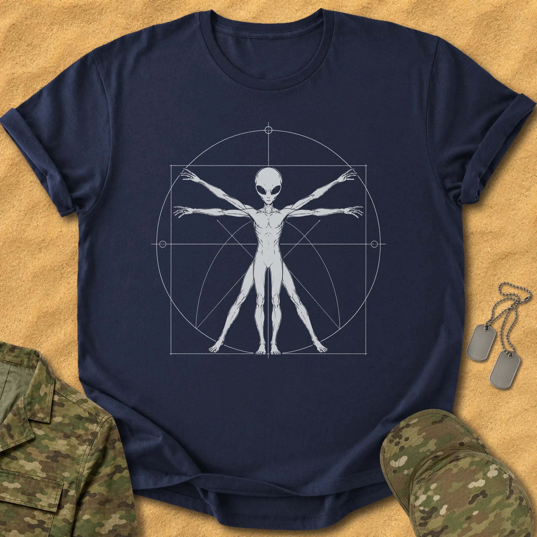 T-Shirt Vitruvian Alien Proportions T-Shirt